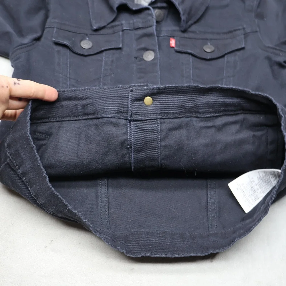 Levi's Jacket Kids Large 12/13 Dark Wash Denim Stretch Trucker Outerwear Classic